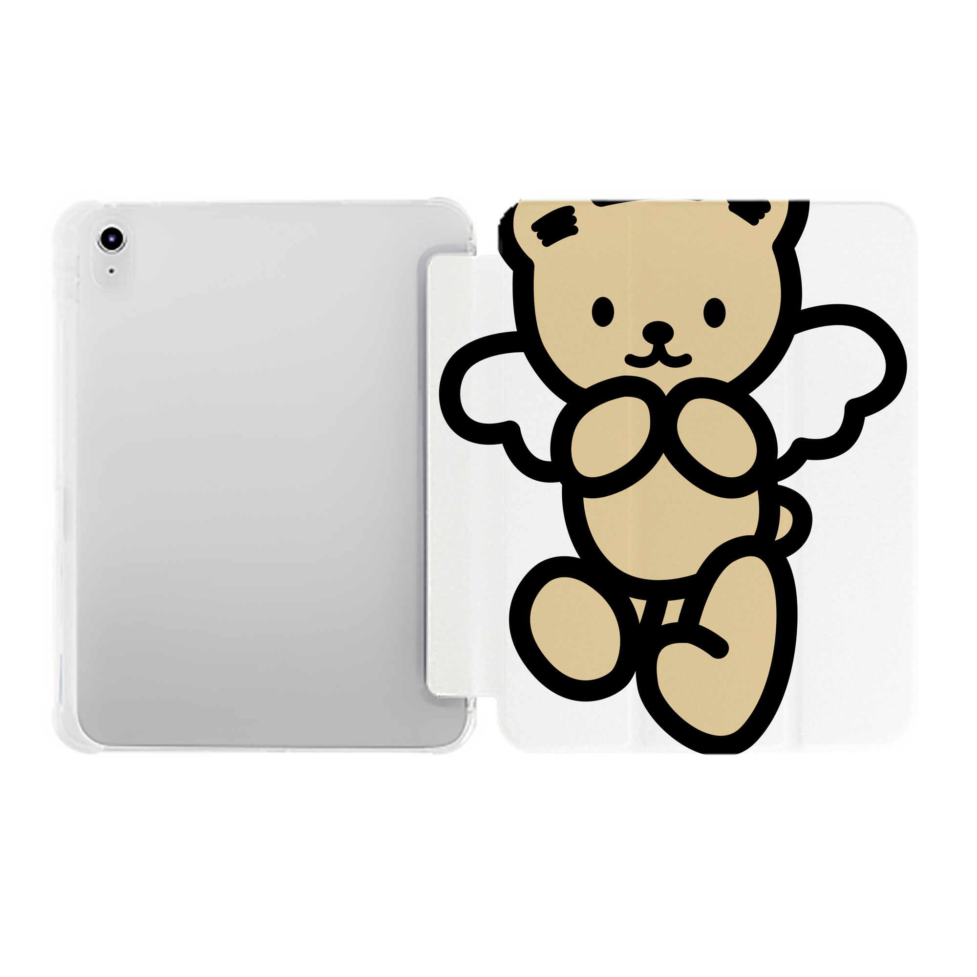 （画像用） Hello Kitty ハローキティ IPad ケース ペン収納付き 三つ折りスタンド PUレザー×シリコン 対応機種9.5/10.5/10.9インチ